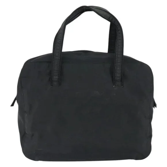 PRADA Hand Bag Nylon Black Silve - Picture 3 of 16